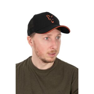 Casquette Homme Fox Collection Trucker Cap Black & Orange - Noir